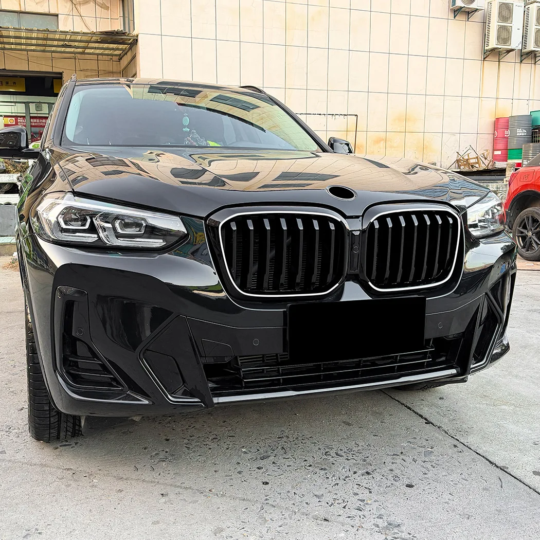 BMW X3 G01 X4 G02 LCI 2022-2024 LED 조명 프론트 그릴 글로스 블랙