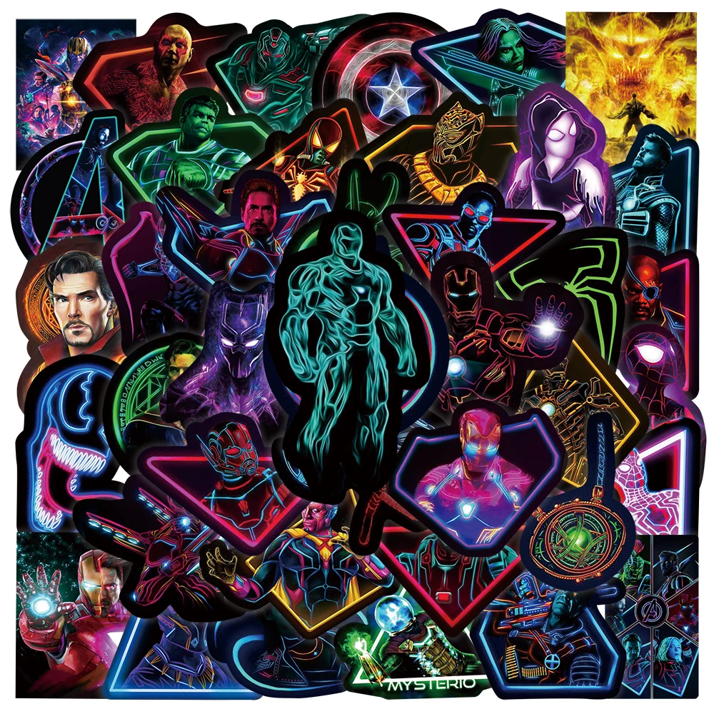 10/30/50/100 шт Disney Neon Marvel