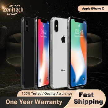 Original  iPhone X 4G Mobile Phone FACE ID 3GB RAM 64GB/256GB ROM OLED 5.8" 12MP+7MP A11 Bionic Hexa Core IOS iphone x
