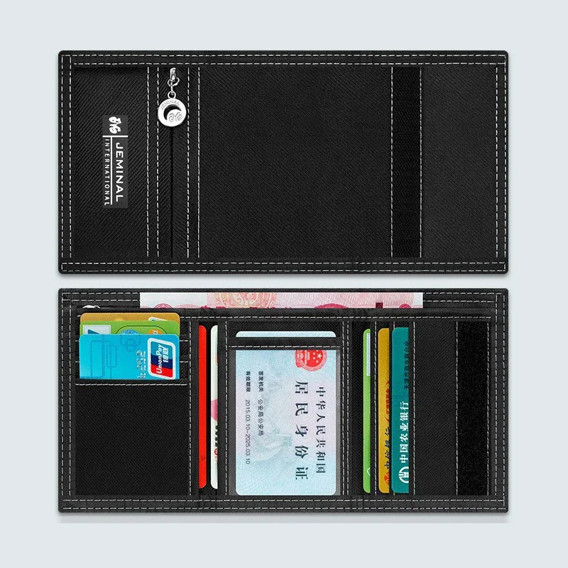 Oxford Cloth Short Trifold Men's Boys Wallets Purse with Coin Pocket Fashion Students Leisure Money Folder Portable Card Holder