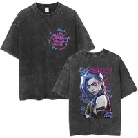 للجنسين غامض Jinx لعبة المشجعين عاشق الهدايا غسلها قميص تي شيرت على طراز هاراجوكو للرجال النساء قصيرة الأكمام عالية الجودة القطن تيز 6