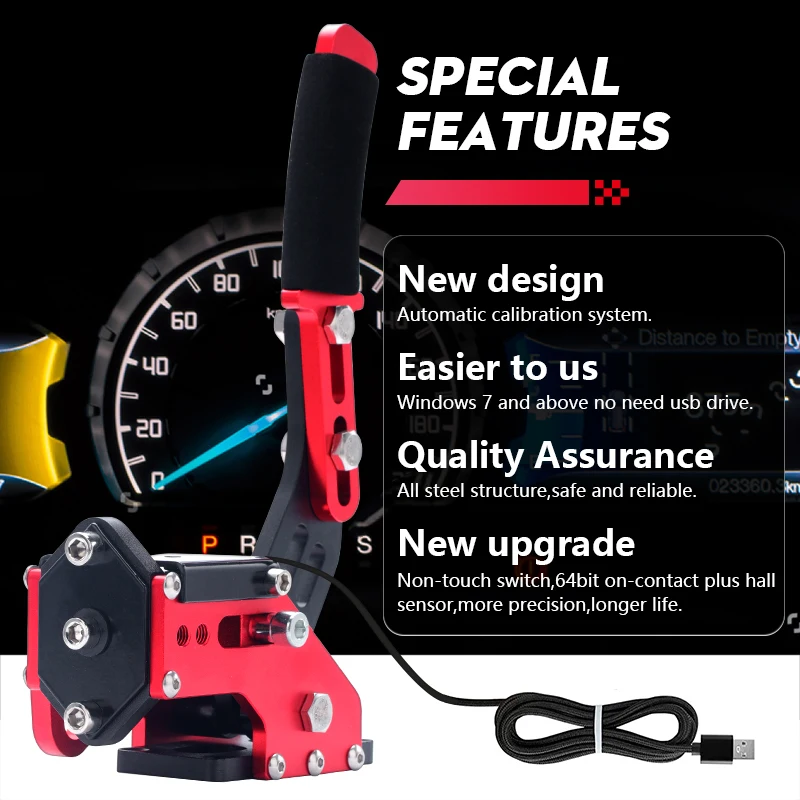Racing Handbrake Usb Handbrake Racing Games Brake System 16 Bit Logitech G25/27/29 T500 Aluminum Alloy Drift Dirt Rally Sim Handbrake