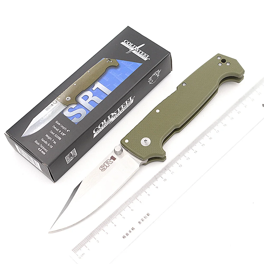 JUFULE New Cold Steel SR1 Mark S35VN Blade G10 Handle Copper Washers Hunting Tactical Outdoor EDC Tool Folding Camping Knife |