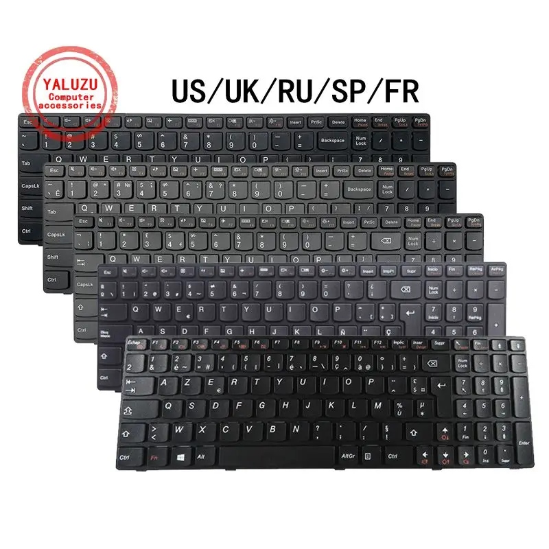 Teclado Portátil para Lenovo Eua Reino Unido ru sp fr Inglês Novo G500 G500am G500at G510 G510at G510am G505 G505at G700 G700at G710 G710at