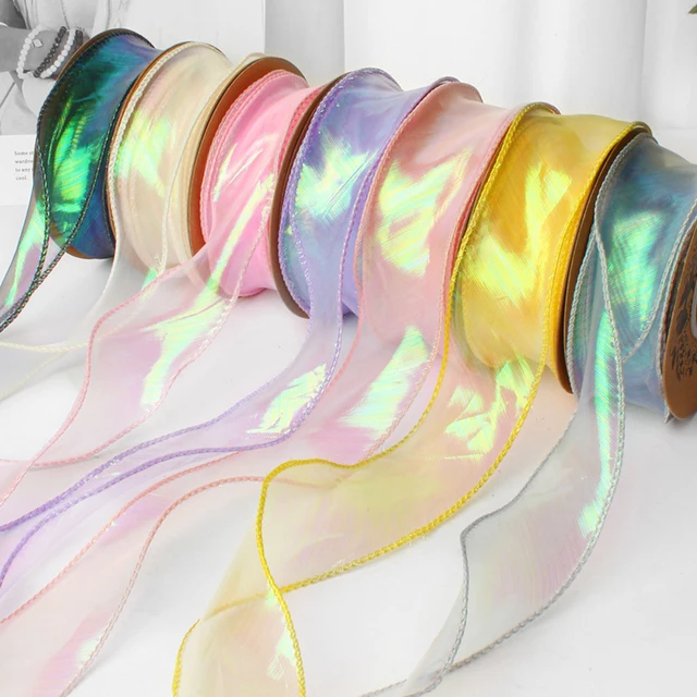 Iridescent Organza Ribbon Roll 1