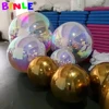 Holographic Gold Inflatable Mirror Ball 50cm Hanging Inflatable Disco Ball Giant Spheres For Events Show Decoration 5