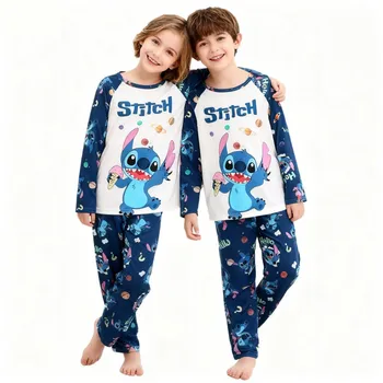 Full Sleeve Boys Stitch Pajama Sets Soft and Comfortable Baby Pajamas Kids Pyjamas Children's Sleepwear Loungewear for 2 to 14Yr 1