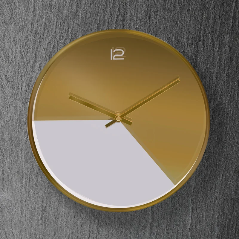 

New Metal Luxury Wall Clock Living Room Modern Creative Wall Clock Simple Silent Quartz Clock Exquisite Home Decoration цой