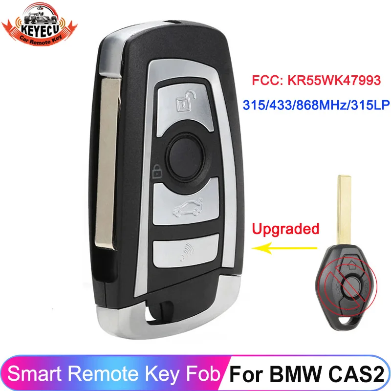 

KEYECU Автомобильный ключ для BMW 1 3 5 6 7 серии M5 X3 X5 E60 E65 CAS2 Система ID46 PCF7953 315/433/868 МГц 315LP модифицированный откидной пульт дистанционного управления