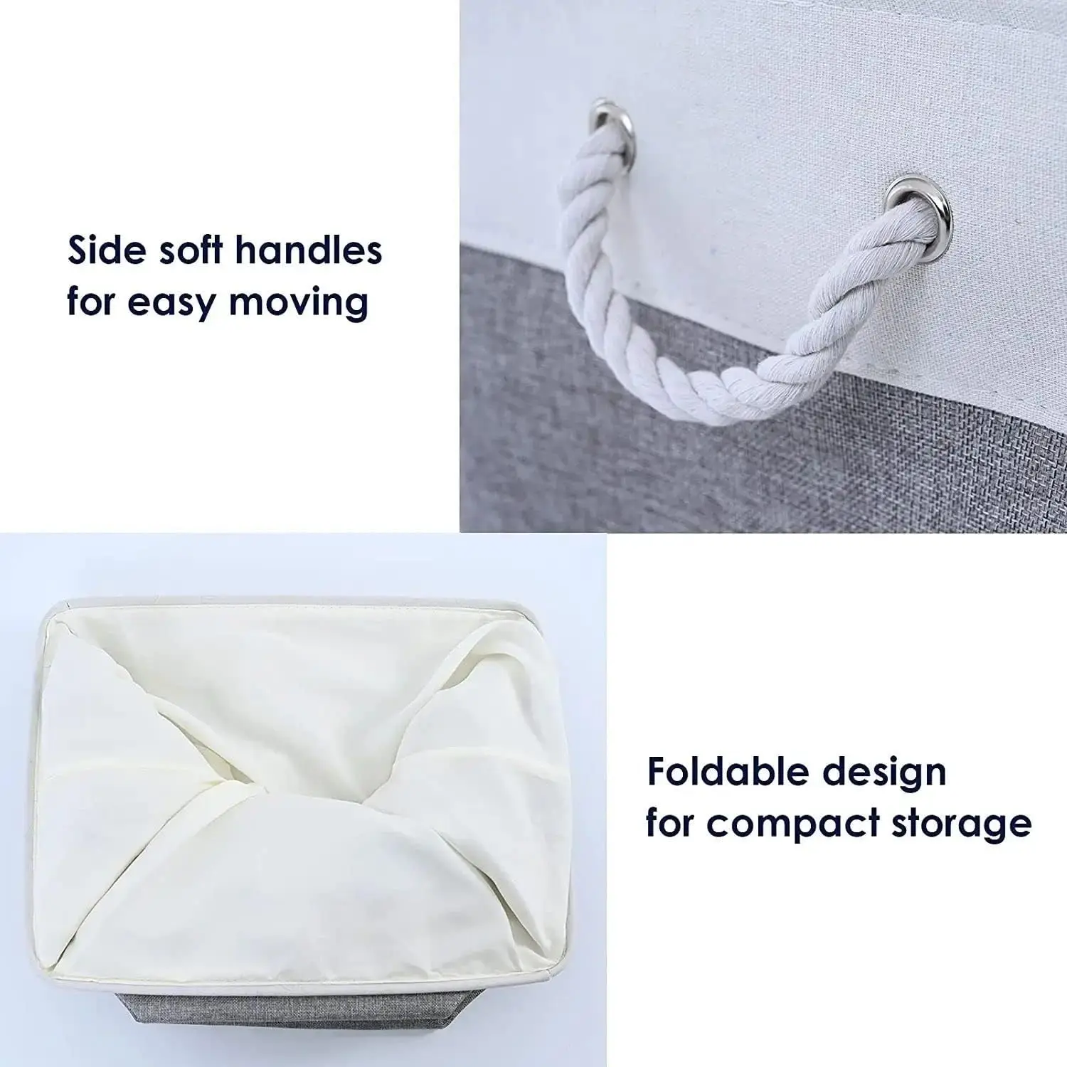 Storage Baskets 12x8x5 inch 10 Pack Fabric Baskets Foldable Storage Bins Decorative Baskets cloth 6
