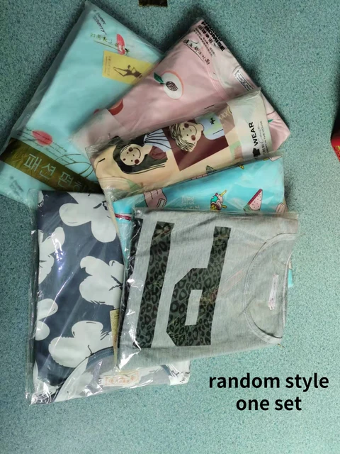 New 2021 Spring Summer Cotton 2 Piece Pajamas Set Women New Printed Colorful Sleepwear Long Sleeve Pajamas Female Sleep Homewear C random style