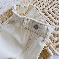 Baby Solid Color Jeans 0-3 Years Old Baby Spring Dress Girls Korean High Waist Casual Pants Boys Pants 2