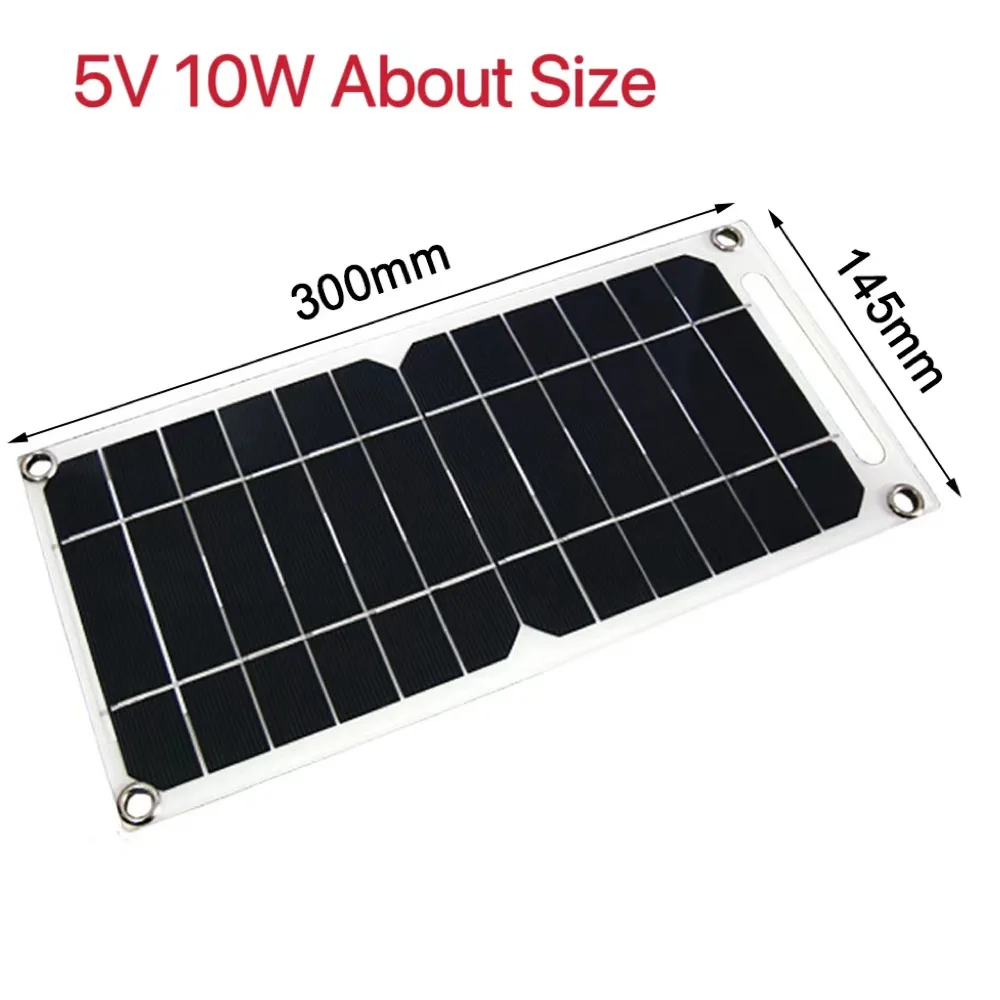 Portable Solar Panel 5V 5W/10W Fast Charging Suitable for Travelling Hiking Camping