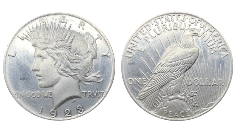 Estados Unidos 1922 paz de EE. UU. 1 dólar libertad 90% plata dos caras  dobles misma copia monedas colección monedas conmemorativas - AliExpress
