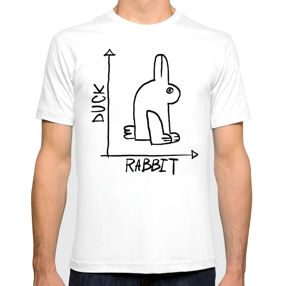 

Футболка женская летняя свободная, Повседневная рубашка с коротким рукавом, с принтом утки, кролика, оптической иллюзии