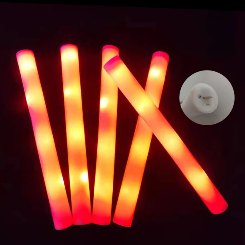 Cheer Tube Stick Glow Sticks Dark Light for Party Bulk Colorful Wedding  decoration Sticks Foam Stick RGB LED Glow - AliExpress