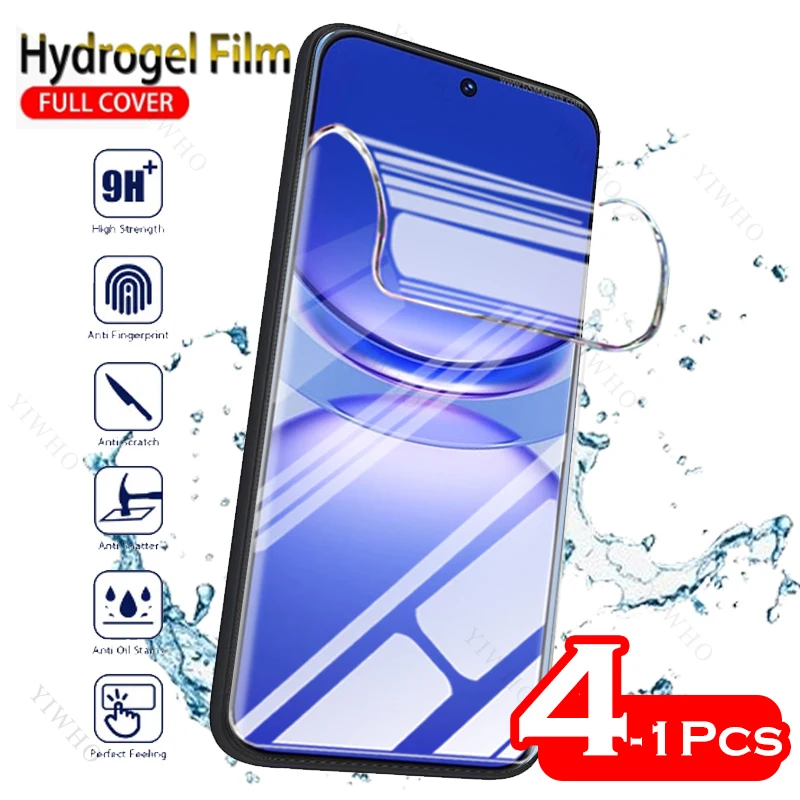 

4-1psc Front Safety Hydrogel Film for Huawei Nova 12 Lite Protective Screen Protectors Clear Transparent Film Not Tempered Glass