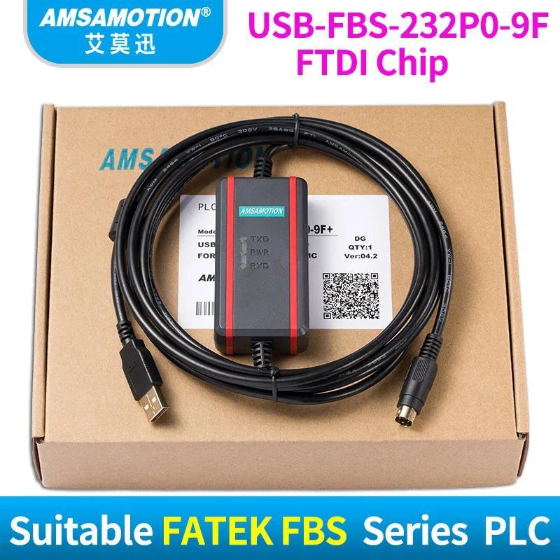 FTDI 칩 USB-FBS-232P0-9F + 다운로드 FATEK FBS 시리즈 PLC 프로그래밍 케이블 데이터 금 도금 인터페이스 고속