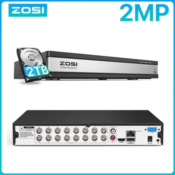ZOSI 3K Lite H.265+ 16 Channel Video Security DVR Recorder AI Detection 16CH Hybrid 4-in-1 CCTV DVR for Home Surveillance System 1