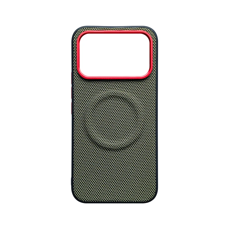 Magnetic Carbon Fiber Pattern PU Leather + TPU Anti-Fall Wireless Charging Phone Case