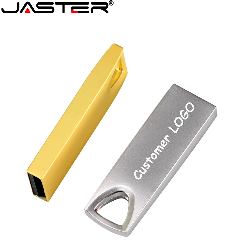 Free Custom Logo Metal Pen Drive 128GB Gift Box Memory Stick 64GB Real Capacity USB Flash Drive 32GB Free Key Chain U Disk 16GB