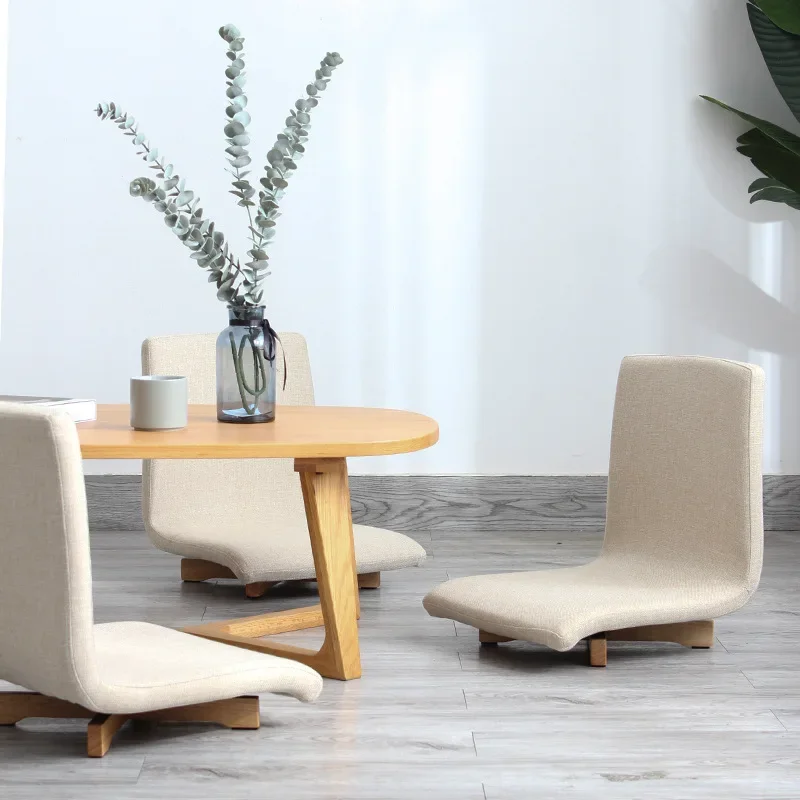 Modern 360-Degree Swivel Floor Chair w/Lumbar Support