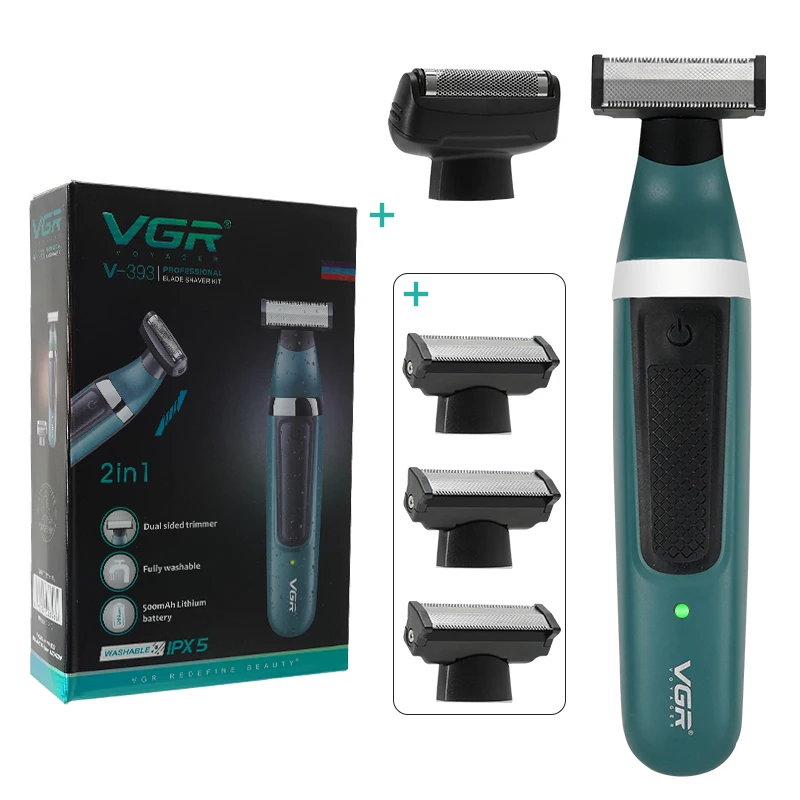Pubic Hair Trimmer Shaver For Men Body Groomer for Groin & Balls Replaceable Blade Electric Razor IPX5 Waterproof Epilator