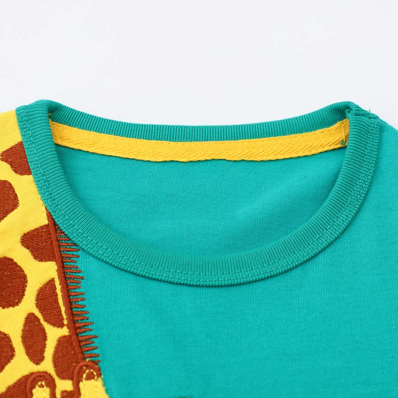 New Baby Girl Summer Dress Kids Clothes Cartoon Giraffe Short Sleeves Dresses Cotton Vestidos Children's Clothing