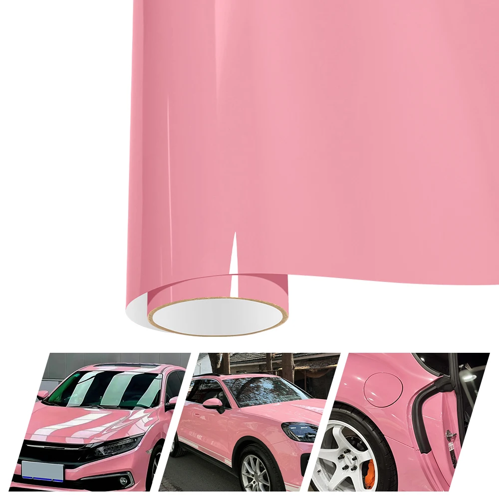Glänzende Metallic Champagnerrosa Vinyl Auto Folie main image 0