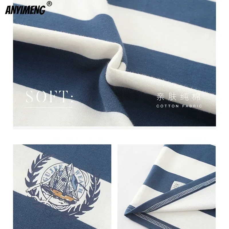 Man Pajamas Set Summer Cotton Big Size 4XL Mens Shorts Minimalist Nightwear Soft Leisure Loungewear for Boy Man Striped Pajamas Set man pajamas set