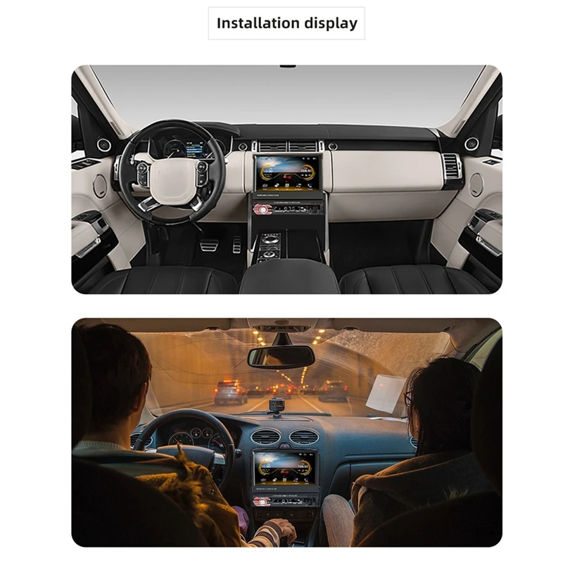 7 Inch Manual Flip Car Stereo Carplay Android Auto Single Din HD Touchscreen Radio FM Bluetooth Mirror Link Rear Camera