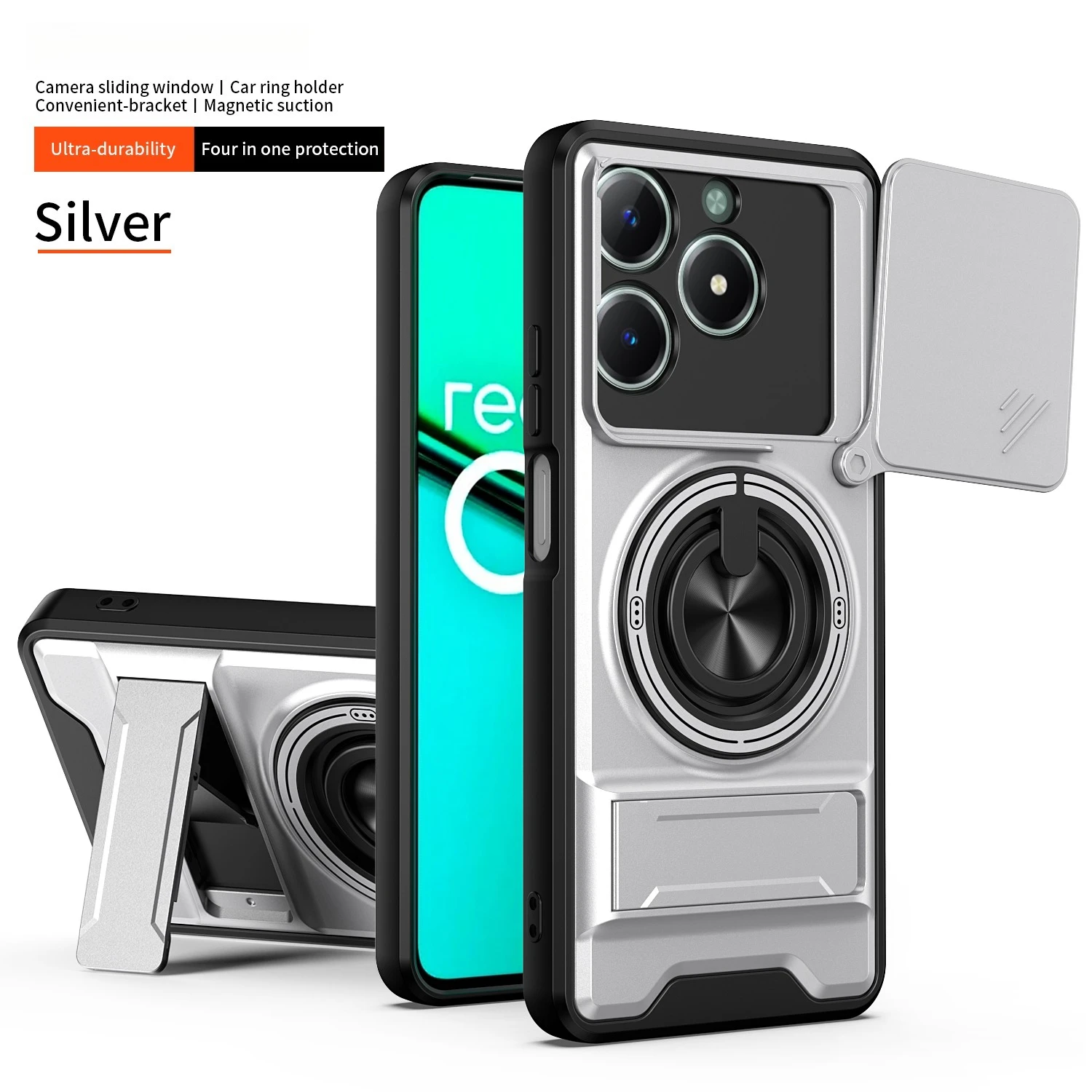 360° Rotating Ring Holder Magnetic Phone Case Protective Cover
