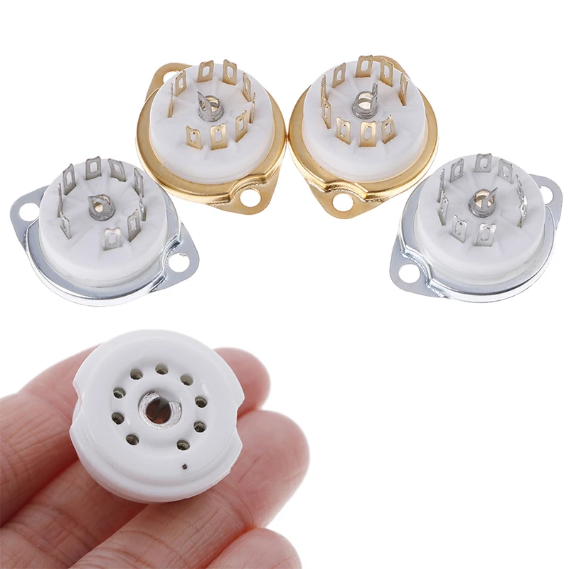 

1Pc chassis mount 9pin ceramic tube socket for EL84 ECC82 6922 12AX7