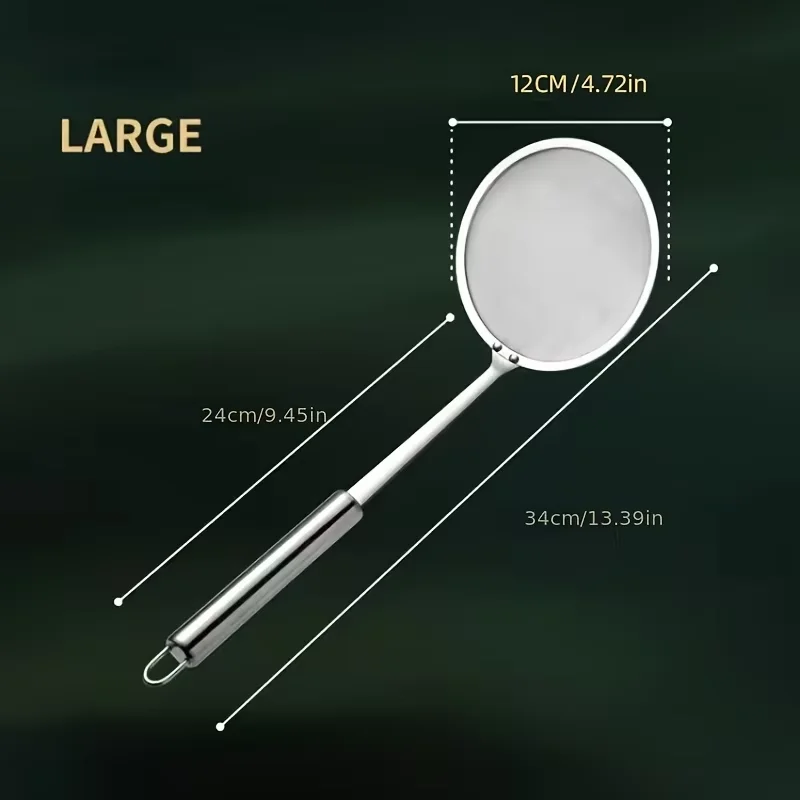 Food Strainer Fine Mesh 304 Stainless Steel Sieve Juice Egg Filter Colanders Coffee Tea Vegtables Filtering Kitchen Accessories