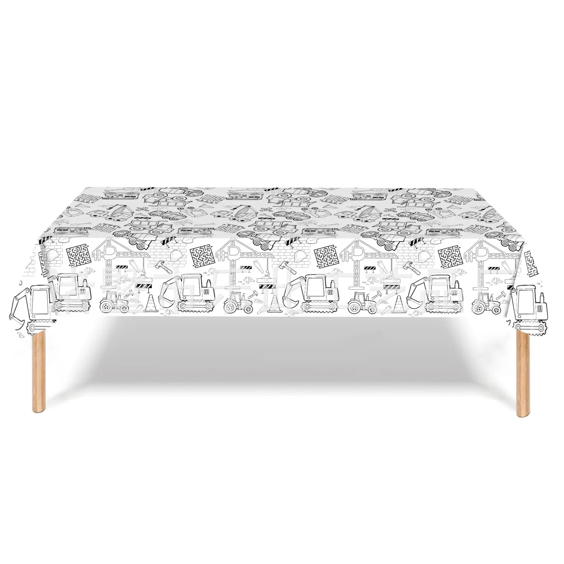 

Engineering Vehicle Theme Party DIY Graffiti Paper Tablecloth Prince 1st 2nd Gifts Happy Birthday Party Decor For Kids Boy