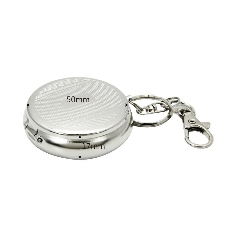 Mini Metal Cigarette Ashtray Key Chain Round Shaped Ashtray Portable Smoking Accessories Cigarette Supplies