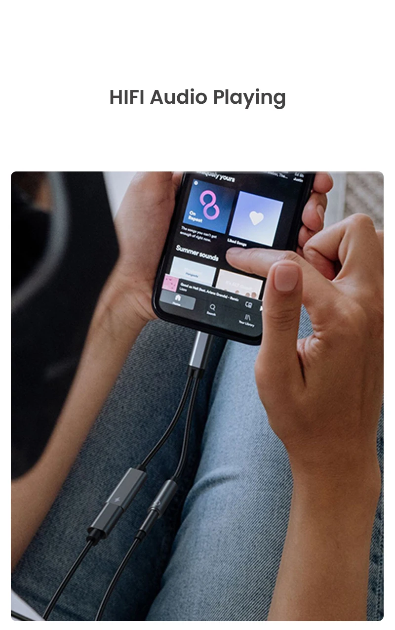 2-in-1 USB C auf 3,5 mm Kopfhörer- und Ladegerät-Adapter, USB C PD 3.0-Anschluss auf Aux-Audio-Buchse mit PD-Schnelllade-Dongle-Kabel – Detail 2
