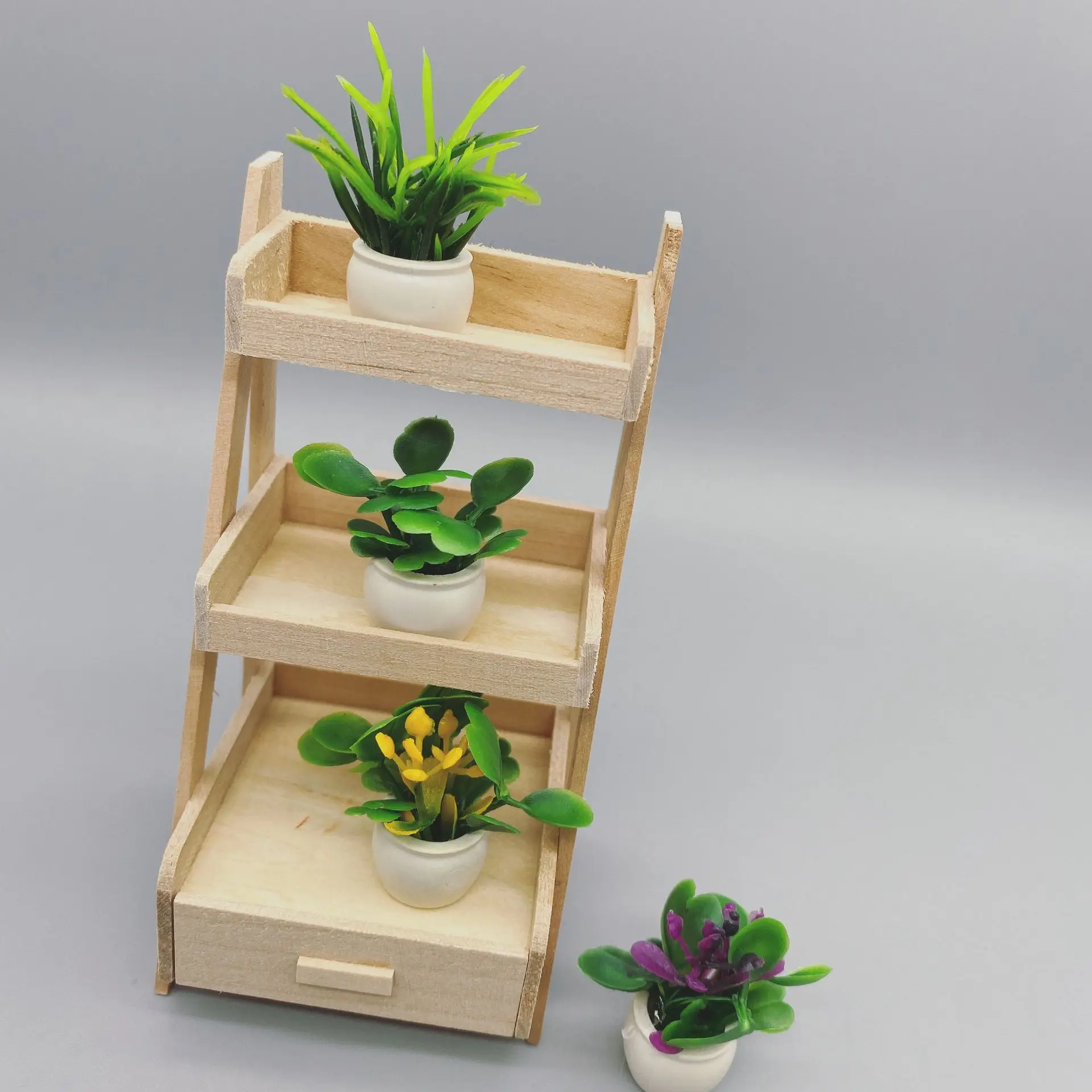 Furniture Potted Miniature Artificial Tiny Bonsai Model Mini Flowerpot Fake Succulent Plant Greenery Ornament Fairy Garden Gnome