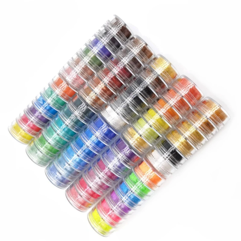 6 Color/Set Neon Pigment for Nails Fluorescence Glitter Dust Neon Pearl Powder For Nail Art Decoration Dipping Powder DIY Design nail powder nail glitter nail pigment nail decoration nail decorations nail powder set fluorescent pigment