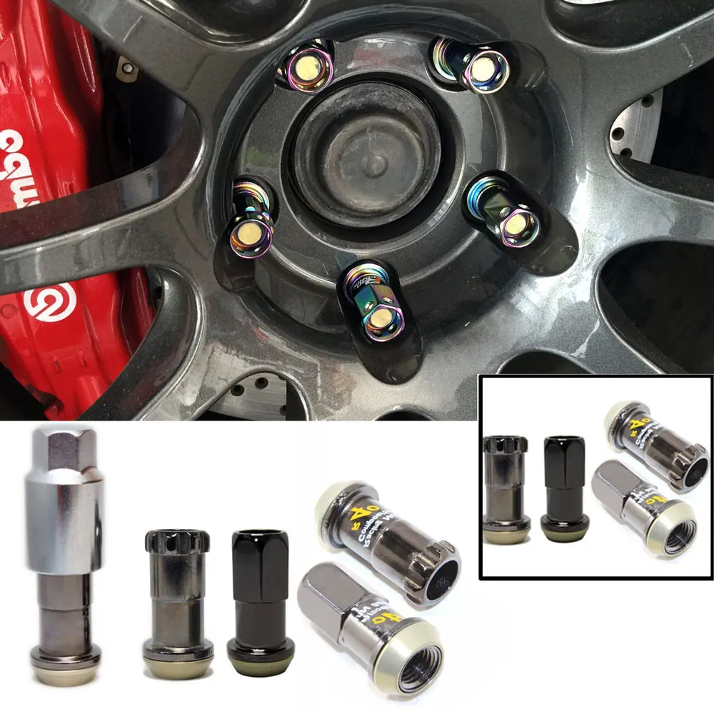 20pcs Car Modified R40 Tire Nut Wheel Lug Nuts Screw Wheel Bolts Studs