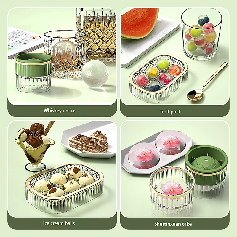 

1 шт., кухонные силиконовые формочки для льда с крышкой