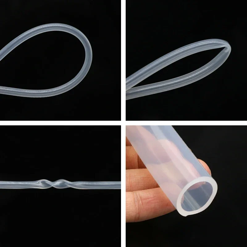 1/5/10M Food Grade Clear Transparent Silicone Rubber Hose ID 0.5 1
