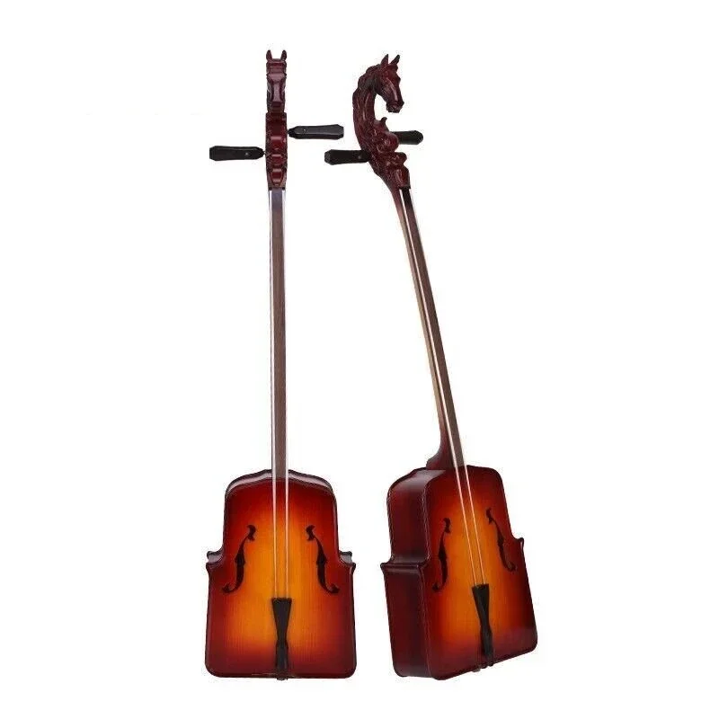 Traditional Folk Instrument 2 Strings Horse Head Professional Inner Mongolia Bowed String Instrument Matouqin