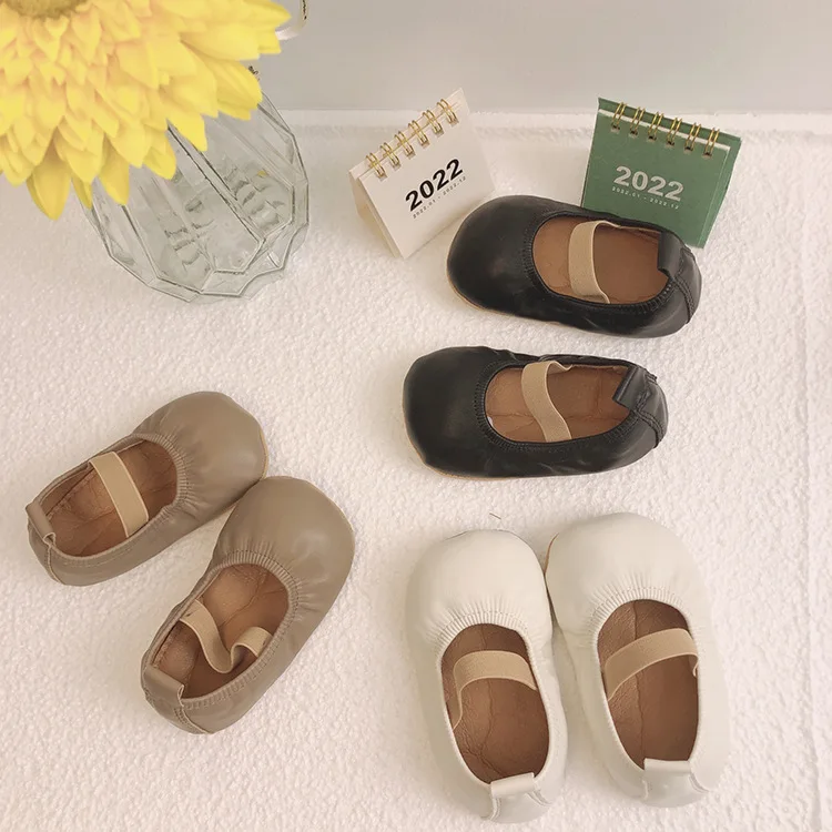 0-18M Spring Autumn New Solid Color Shallow Princess Shoes Soft Sole Baby First Walkers Toddler Girls Mary Janes Shoes Hot girls leather shoes 2022 spring fashion new cute children shallow assorted baby princess soft love with bow sweet mary janes