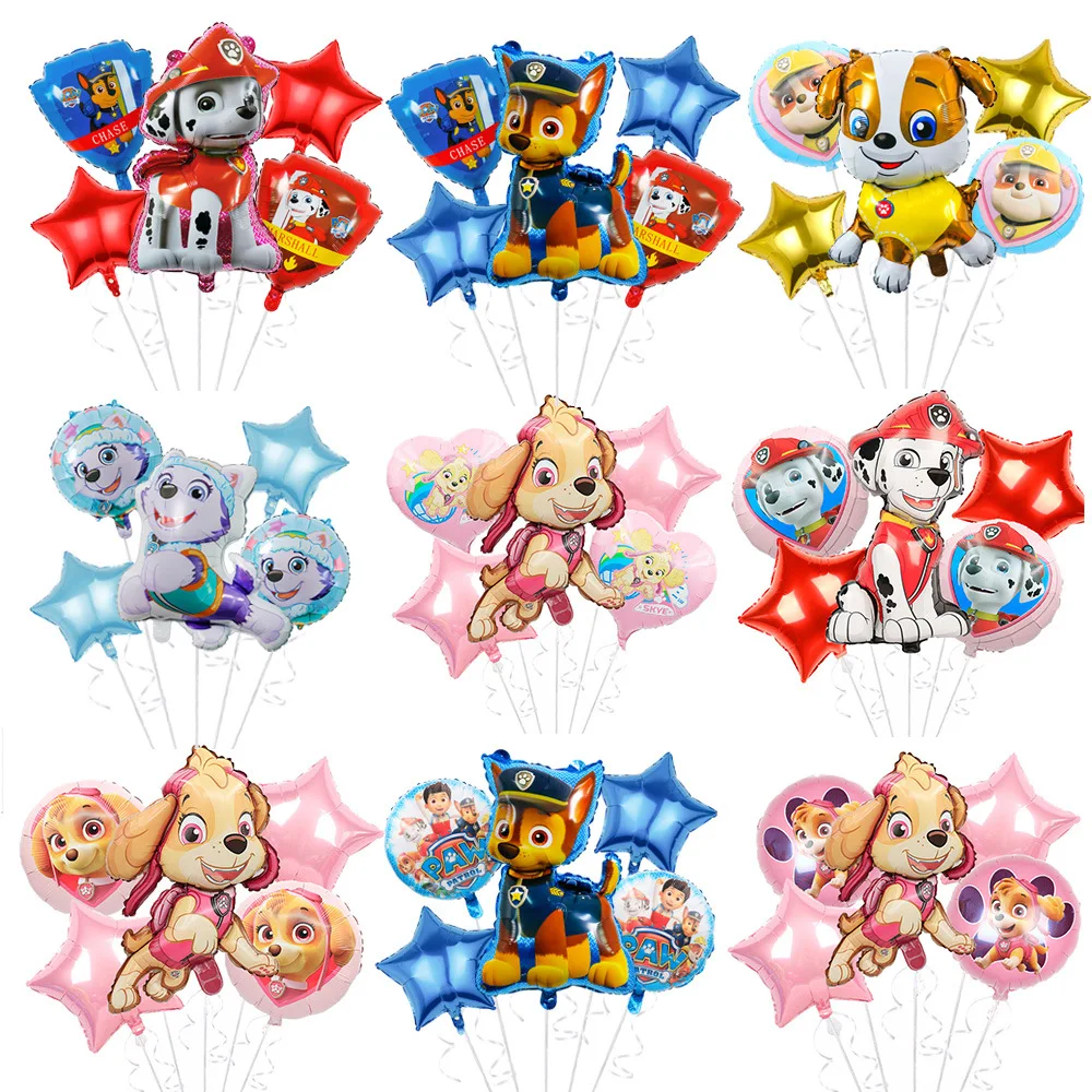 

Set Paw Patrol Theme Aluminum Digital Balloon Set Chase Marshall Skye Rubble Kids Birthday Party Supplies Decoration Gift Toys