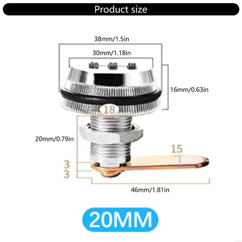 24BA Double Pack 3 Digit Combination Lock Accessory for Drawer and Mailbox Safety