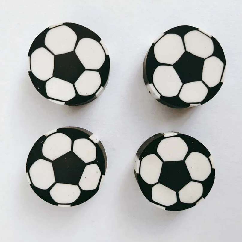 5Pcs Football Eraser Pencil Eraser Plasticine Eraser Biscuit Eraser Kneadable Eraser Retractable Eraser Basketball Stationery