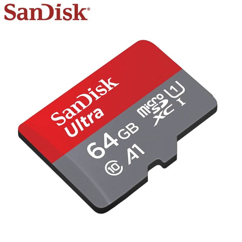 100% 오리지널 샌디스크 울트라 메모리 카드, 고속 클래스 10 U1 TF 카드, UHS-1 A1 마이크로 SD 카드, 32GB, 64GB, 로트당 5 개