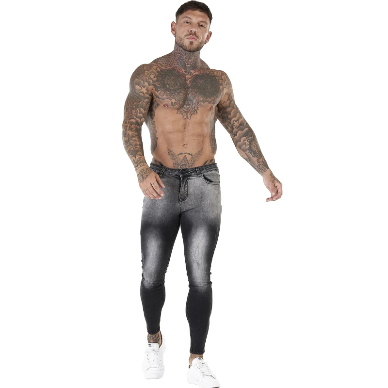 GINGTTO Skinny Jeans Men Streetwear Pants Male Trousers Denim Autumn Hiphop Elastic Full Cotton High Waist Stretchy Fabric 1130
