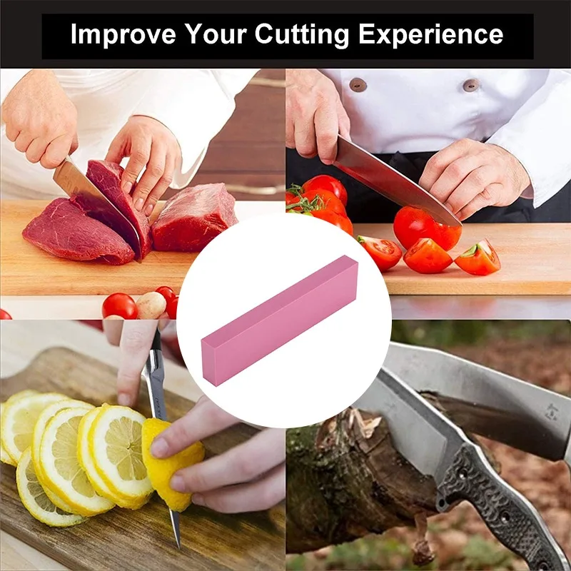 Knife Sharpener Set Double Sided Sharpening Stone Double Sided Oil Stone Professional Kitchen Knife Tool with Silicone Backing